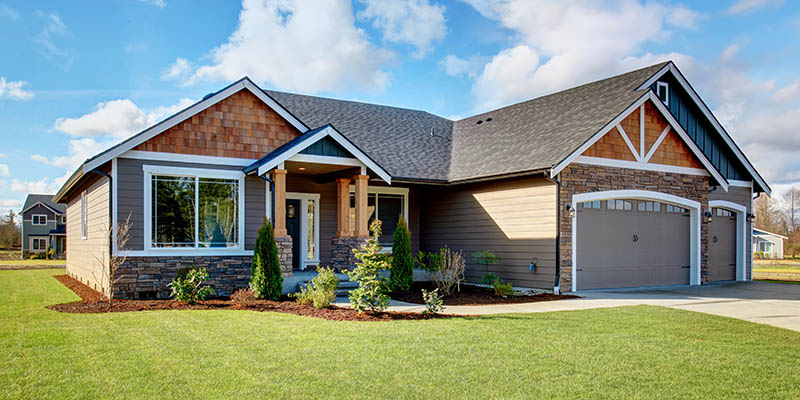 Newly constructed house seen while preforming home inspection services 